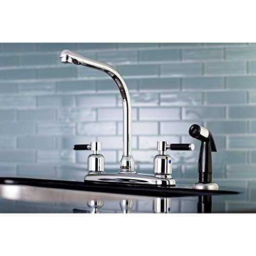 Kingston Brass FB751DKL Kaiser 8" Centerset Kitchen Faucet, Polished Chrome