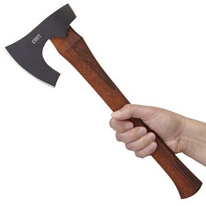 CRKT Freyr Axe: Outdoor Axe with Deep Beard Design, Forged Carbon Steel Blade, and Hickory Wooden Handle 2746