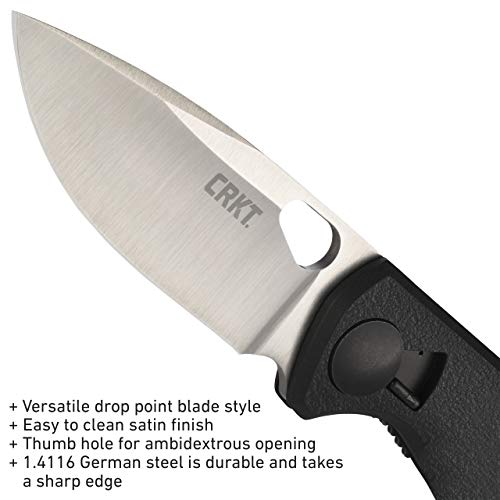 Columbia River Knife & Tool CRKT HVAS Folding Pocket Knife: Compact, Outdoor Survival or Utility Folder for Camping, Hiking, Fishing, or Hunting with Field Strip, and Liner Lock 2817