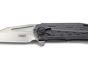 CRKT Raikiri Folding Pocket Knife: Plain Edge Folder with Liner Lock, Field Strip Technology, Everyday Carry Folded Knife with Flipper Opening, and Satin Blade Finish 5040