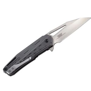 CRKT Raikiri Folding Pocket Knife: Plain Edge Folder with Liner Lock, Field Strip Technology, Everyday Carry Folded Knife with Flipper Opening, and Satin Blade Finish 5040