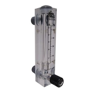 prm air injection/air sparge rotameter with integrated flow valve, 1-15 cfm / 40-400 lpm
