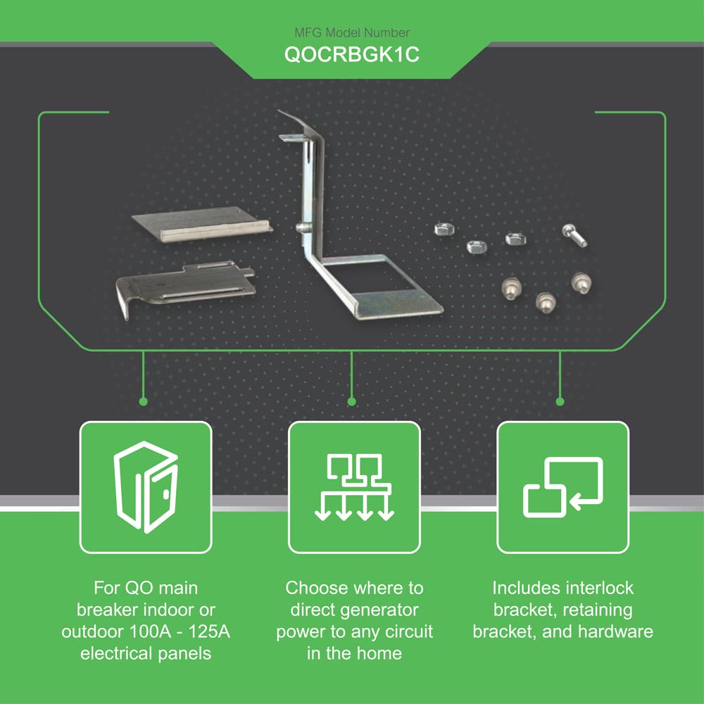 Square D by Schneider Electric Square D - QOCRBGK1C 100 Amp QO Load Center Outdoor Generator Inter-Lock Kit