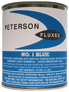 peterson #1 blue flux, coarse powder, 1 lb can