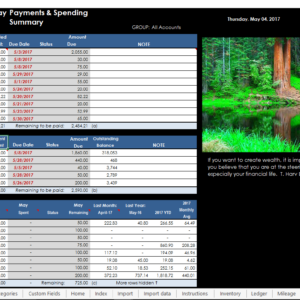 Ledger1 For Home / Students - Excel Based Money Management, Budgeting, Accounting & Retirement Planning Spreadsheet [Download]