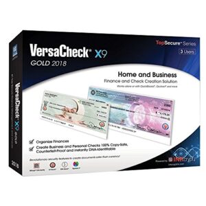 versacheck x9 gold 2018 - 3 users - finance & check creation software