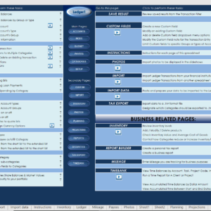 Ledger1 For Home / Students - Excel Based Money Management, Budgeting, Accounting & Retirement Planning Spreadsheet [Download]