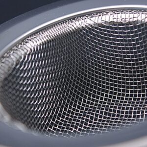 2 Pcs Stainless Steel Kitchen Mesh Silver Sink Strainer Large Wide Rim 4.5" Diameter,Perfect for Kitchen Sinks