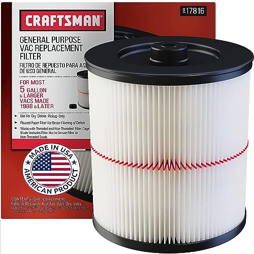 Super air Vacuum Cartridge Filter fits for Craftsman 17816