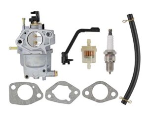 motoku carburetor spark plug fuel filter carb kit for generac gp6500 gp6500e gp7500e gp5500 8125w generator watts replaces 0j58620157 also fits for jingke huayi kinzo ruixing xieli