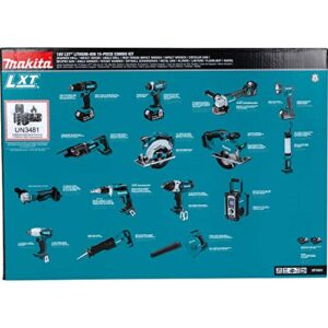 Makita XT1501 18V LXT® Lithium-Ion Cordless 15-Pc. Combo Kit (3.0Ah)