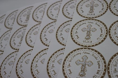 Gender Neutral Cross Stickers For Baptism, Christening, Baby Dedication, First Communion or Confirmation