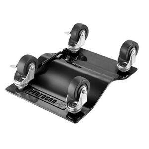 Car Dolly Set of 4 - Under Vehicle Tire Skates with Heavy-Duty Roller Wheel Casters - For Moving, Positioning Vehicles or Boats by Pentagon (Black)