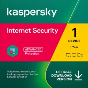 kaspersky internet security 2023 | 1 device | 1 year | antivirus and secure vpn included | pc/mac/android | online code