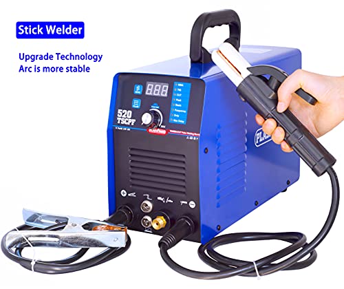 Plasma Cutter Welder Combo Pulse TIG Welder Stick Welder 3 in 1 Welding Machine, 50A Plasma Cutting, 200A TIG Welding (Pulse), Arc/MMA Welder More Stable Arc Dual Voltage 110V/220V 520TSCPF