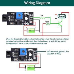 2 Sets Resistive Soil Moisture Meter, Icstation Soil Hygrometer Sensor Test Kit with Corrosion Resistant Probe, Digital Analog Signal Output for Arduino Garden Plant Care Automatic Watering System