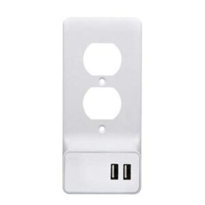 GLOBE ELECTRIC 77821 White USB Wall Plate Charger