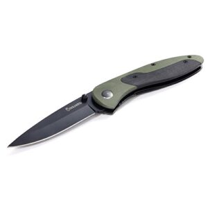 cool hand 6001gb-bs 3'' 440ss steel blade g10 handle liner lock pocket knife, black