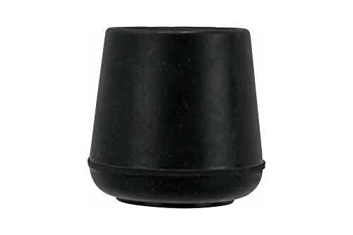 Shepherd Hardware 8746E Leg Tips 1-1/4-Inch Inside Diameter Rubber Chair Leg Caps, 24 Pack, Black