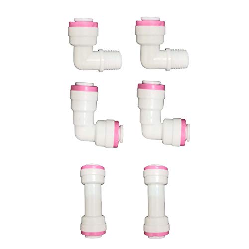 Malida 1/4 inch Quick Connect Check Valve for RO purifiers Water Reverse Osmosis System (Check Valve,6 PCS)