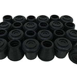 Shepherd Hardware 8758E Leg Tips 1/2-Inch Inside Diameter Rubber Chair Leg Caps, Black, 24 Count (Pack of 1)