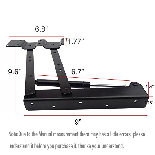 Sauton 1pair Folding Lift up Top Table Mechanism Hardware Fitting Hinge, Gas Hydraulic