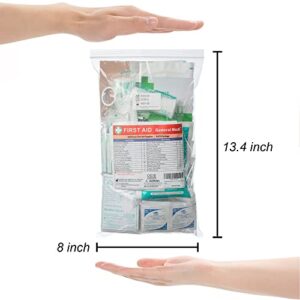 General Medi 160 Piece First Aid Kit Bag Refill Kit - Includes Eyewash, Instant Cold Pack, Bandages,Emergency Blanket, Moleskin Pad, Gauze - Extra Replacement Medical Supplies for First Aid