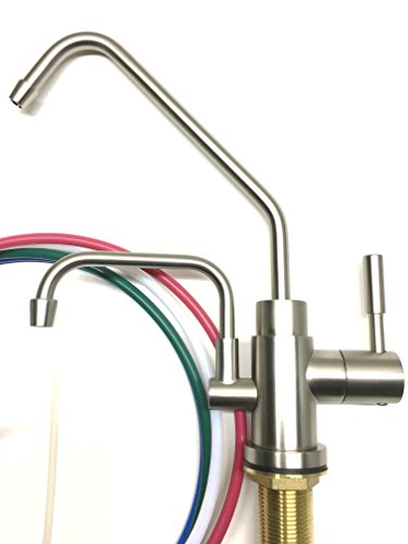 Universal Ionizer Faucet for Under Sink Installation - Brushed Nickel Finish with Installation Kit (Kit B - 3/8" Line Size, 1/4" Ionizer Fitting Size)