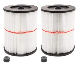 replacement cartridge filter for shop vac craftsman 9-17816 filter for craftsman 17816 vacuum filter general purpose wet dry air filter for 5 & larger gallon vacuum cleaner 2 packs
