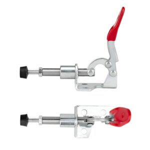 POWERTEC 20323 Push/Pull Quick-Release Toggle Clamp 301A - 100 lbs Holding Capacity w Rubber Pressure Tip, 2PK