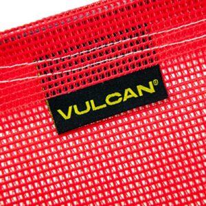 VULCAN Safety Flag with Wire Loop - Bright Red - Vinyl Coated Polyester Construction - 18 Inch x 18 Inch - 4 Pack