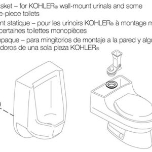 KOHLER GP53410 Part Urinal Gasket, 1 Count (Pack of 1), Unfinished