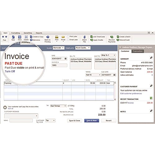 Intuit QuickBooks PRO 2018 - Retail Green Box Package - Authentic Intuit Product