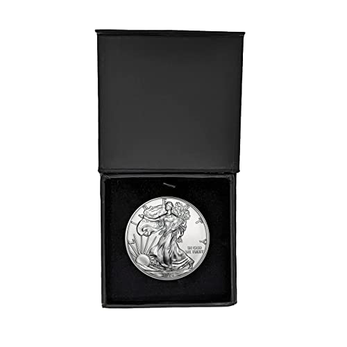 2016 - U.S. Silver Eagle in Plastic Air Tite in Magnet Close Black Gift Box - Gem Brilliant Uncirculated Dollar US Mint Uncirculated