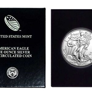 2016 - U.S. Silver Eagle in Plastic Air Tite in Magnet Close Black Gift Box - Gem Brilliant Uncirculated Dollar US Mint Uncirculated
