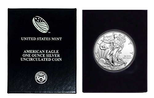 2016 - U.S. Silver Eagle in Plastic Air Tite in Magnet Close Black Gift Box - Gem Brilliant Uncirculated Dollar US Mint Uncirculated