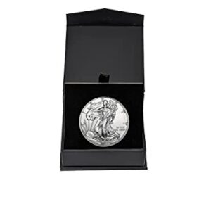 2016 - U.S. Silver Eagle in Plastic Air Tite in Magnet Close Black Gift Box - Gem Brilliant Uncirculated Dollar US Mint Uncirculated