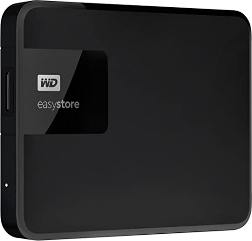 Western Digital WD WDBKUZ0020BBK-WESN Easystore 2TB External USB 3.0 Portable Hard Drive - Black