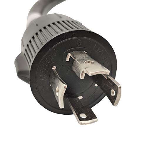 Parkworld 886139 Generator Adapter Cord Locking 4 Prong Male NEMA L14-30P to 10-30R Dryer 3 Prong Receptacle (1.5FT)