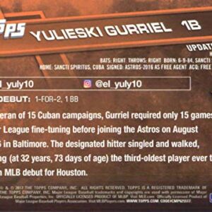 2017 Update Series #US8 Yulieski Gurriel Houston Astros Baseball Rookie Debut Card