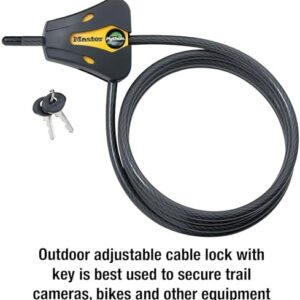 Master Lock - Keyed Alike Trail Camera Python Adjustable Cable Locks 8419KA-4