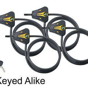 Master Lock - Keyed Alike Trail Camera Python Adjustable Cable Locks 8419KA-4