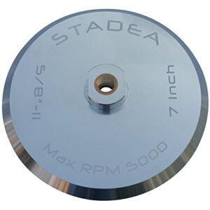 stadea abp105q 7" hook and loop backing pad with rigid aluminium backing, 5/8" 11 brass arbor
