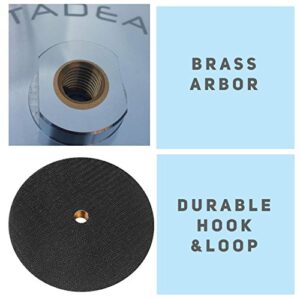 Stadea ABP105Q 7" Hook and Loop Backing Pad With Rigid Aluminium Backing, 5/8" 11 Brass Arbor