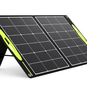 TWELSEAVAN Portable Solar Panel for Power Station, 100W Foldable Solar Charger with QC3.0/PD60W/DC 4 Outputs for Phone Tablet Camping Outdoors RV