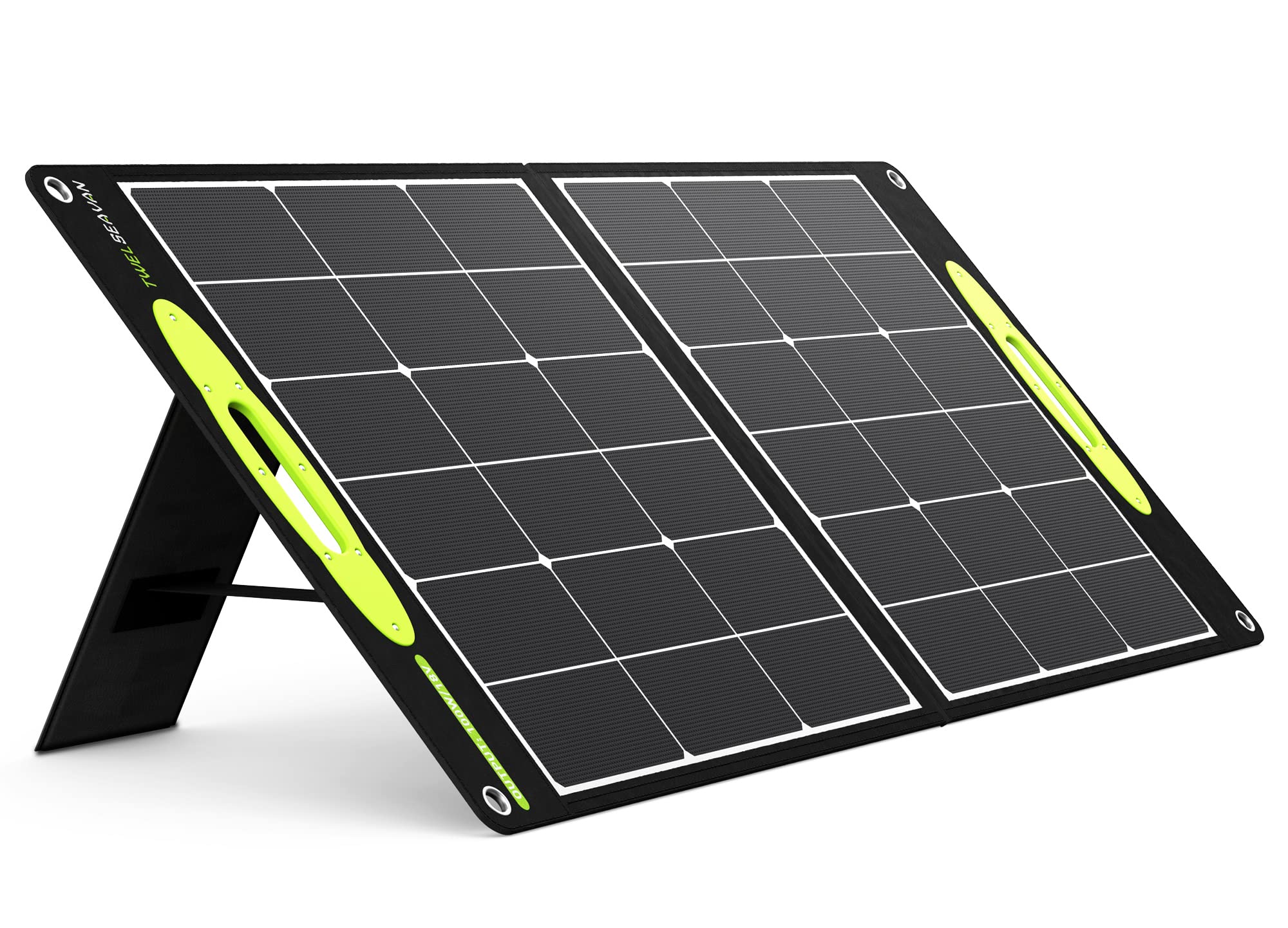 TWELSEAVAN Portable Solar Panel for Power Station, 100W Foldable Solar Charger with QC3.0/PD60W/DC 4 Outputs for Phone Tablet Camping Outdoors RV