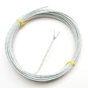 T-Type Thermocouple Wire AWG 24 Solid w. Braided Fiberglass Insulation - 10 Yard