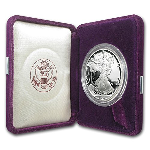 1990 S American Silver Eagle With Velvet Box & COA $1 US Mint Proof