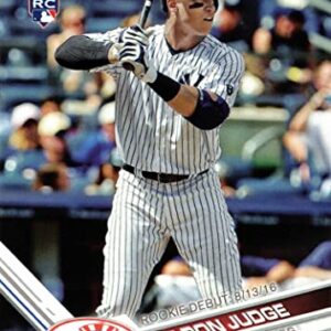 2017 Topps Update Baseball #US99 Aaron Judge Rookie Debut Card - Hits Home Run in First Major League At-Bat