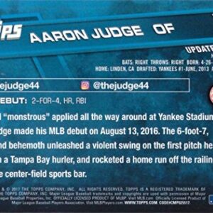 2017 Topps Update Baseball #US99 Aaron Judge Rookie Debut Card - Hits Home Run in First Major League At-Bat